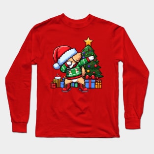 Pawsome Dabbing: Dog in Christmas Pajamas T-Shirt Long Sleeve T-Shirt